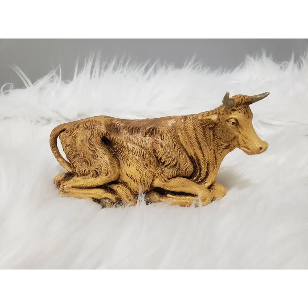 2 - FONTANINI DEPOSE ITALY SEATED OX NATIVITY VILLAGE ANIMAL FIGURE‎ #305